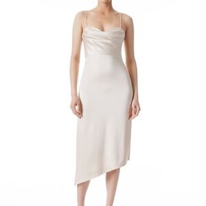 Alice + Olivia Dress KIYOKO COWL NECK BUSTIER MIDI